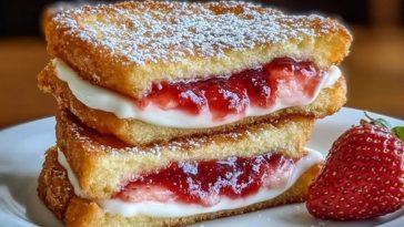 Fried Strawberry Cheesecake Sandwiches