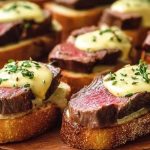 Grilled Beef Tenderloin Crostini with Béarnaise Sauce