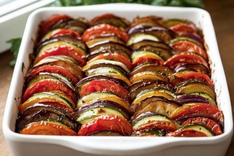 Healthy Baked Ratatouille Zucchini, Tomato & Eggplant Medley