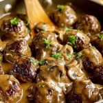 Meatballs in a Rich Mushroom Sauce