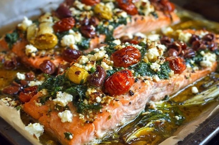 Mediterranean Salmon Bake