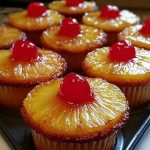 Mini Pineapple Upside-Down Cupcakes