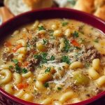 One-Pot Macaroni Cheeseburger Soup