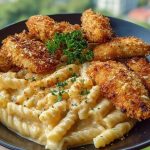 Parmesan Chicken Bites with Smoky Cajun Alfredo Gemelli