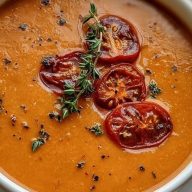 Roasted Tomato Soup with Herbs