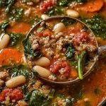Sausage, Bean, and Spinach Soup