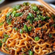 Simple Asian Ground Beef Noodles Recipe Ready in Minutes