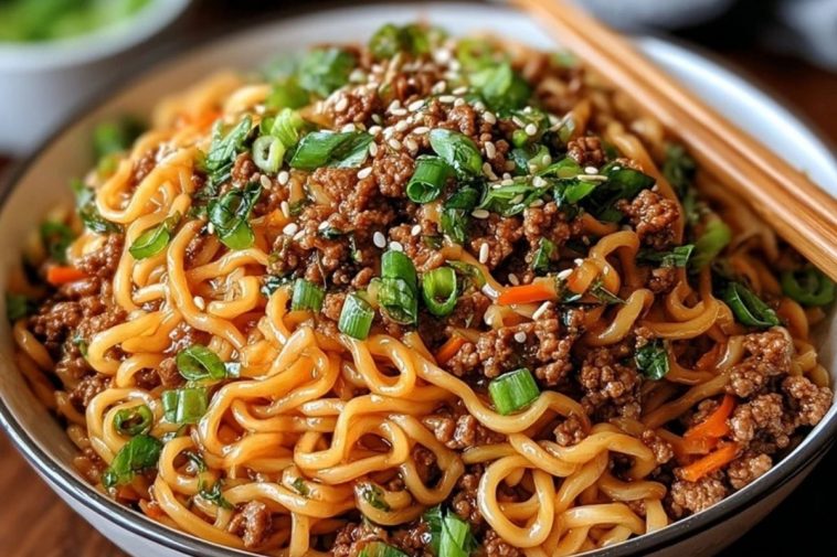 Simple Asian Ground Beef Noodles Recipe Ready in Minutes