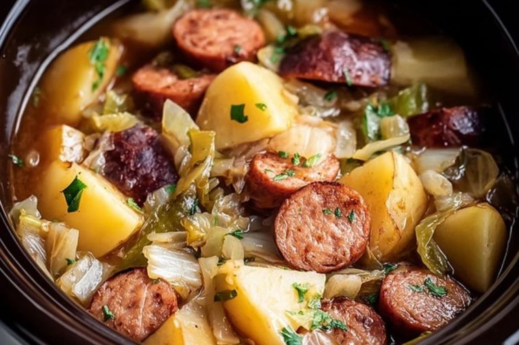 Slow Cooker Kielbasa with Cabbage and Potatoes