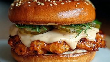 Spicy Chicken Sandwich with Creamy Homemade Sauce