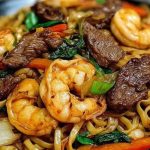 Steak & Shrimp Stir-Fried Noodles