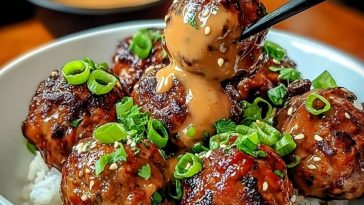 Sticky Korean BBQ Meatballs with Gochujang Glaze