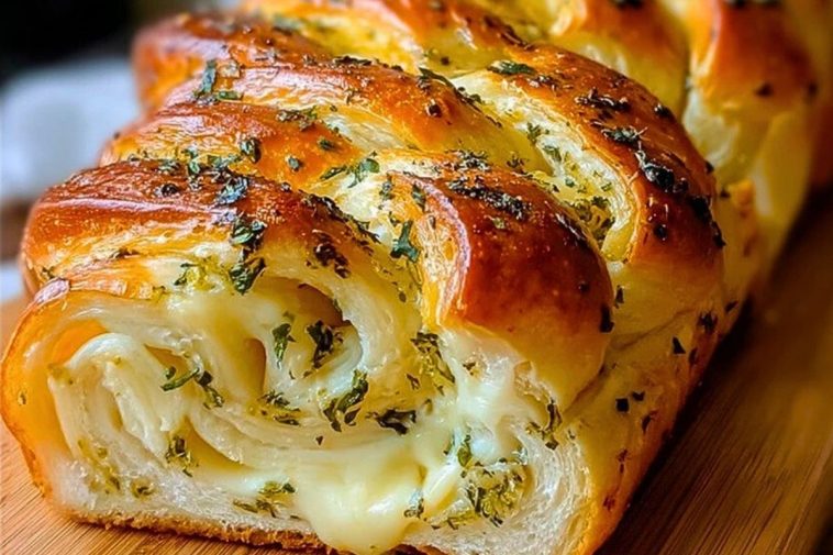 Swirled Garlic Herb And Cheese Bread