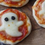 Adorable Mini Ghost Pizzas
