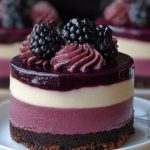 Blackberry Red Velvet Cheesecake