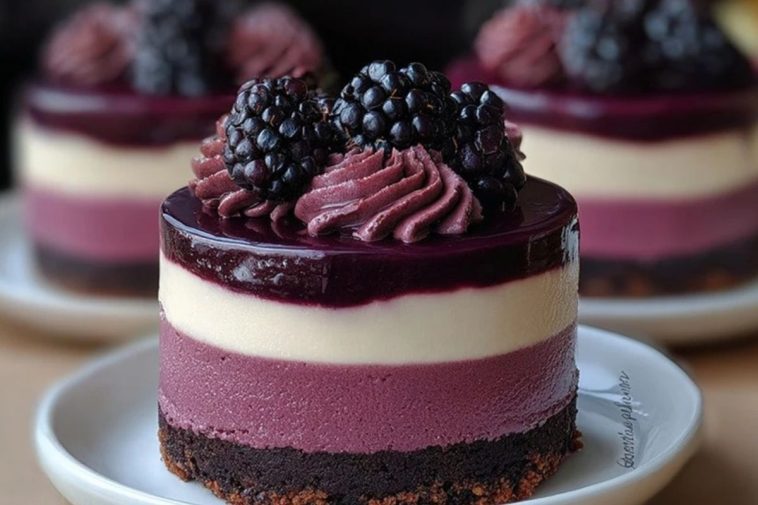 Blackberry Red Velvet Cheesecake
