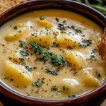 Cheddar Garlic Herb Potato Soup