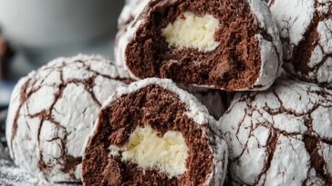 Chocolate-Snowball-Cookies-with-White-Chocolate-Center