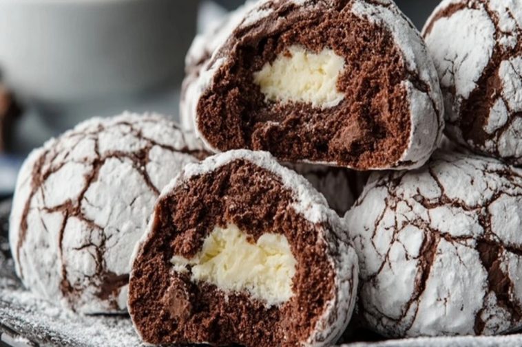 Chocolate-Snowball-Cookies-with-White-Chocolate-Center