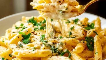 Creamy Garlic Penne Pasta