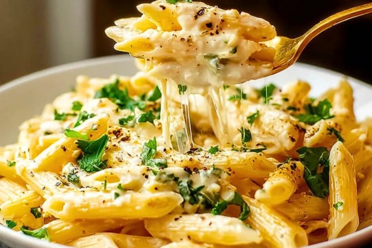 Creamy Garlic Penne Pasta