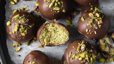 Dubai Chocolate Balls with Pistachio Kunefe Filling