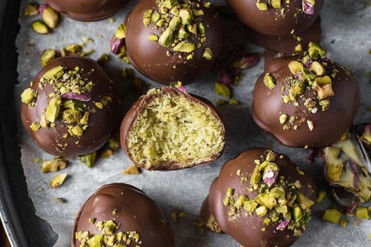Dubai Chocolate Balls with Pistachio Kunefe Filling