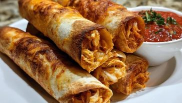 Easy Baked Chicken Taquitos