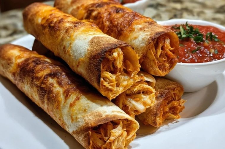 Easy Baked Chicken Taquitos