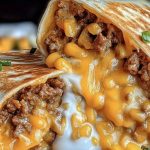 Easy Homemade Beefy Melt Burritos
