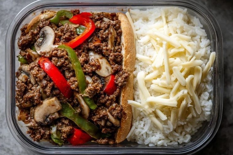 Ground Beef Philly Cheesesteak Meal Prep