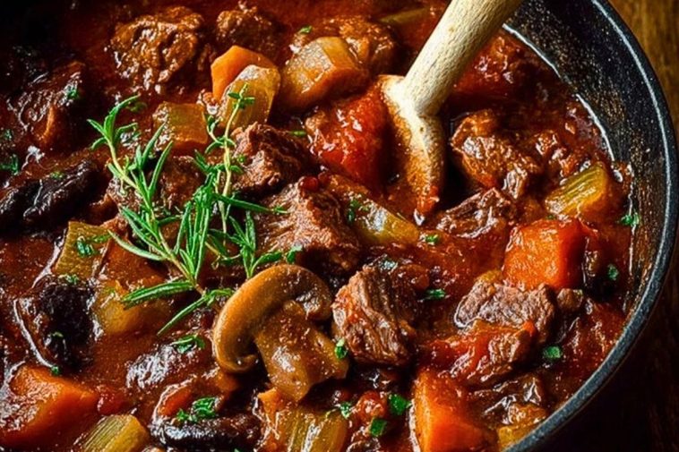 Hearty Beef & Mushroom Stew