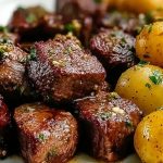Irresistible Garlic Butter Steak Bites & Potatoes