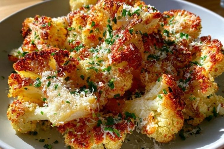 Irresistibly Delicious Garlic Parmesan Roasted Cauliflower