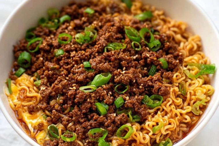 Korean-Style Ground Beef Ramen