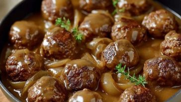 Meatballs in Savory Onion Gravy
