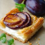 Plum & Cheese Puff Pastry Tarts