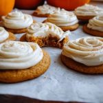Pumpkin Sugar Cookies with Cream Cheese Frosting