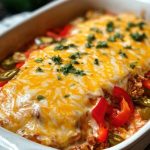 Queso Smothered Fajita Casserole