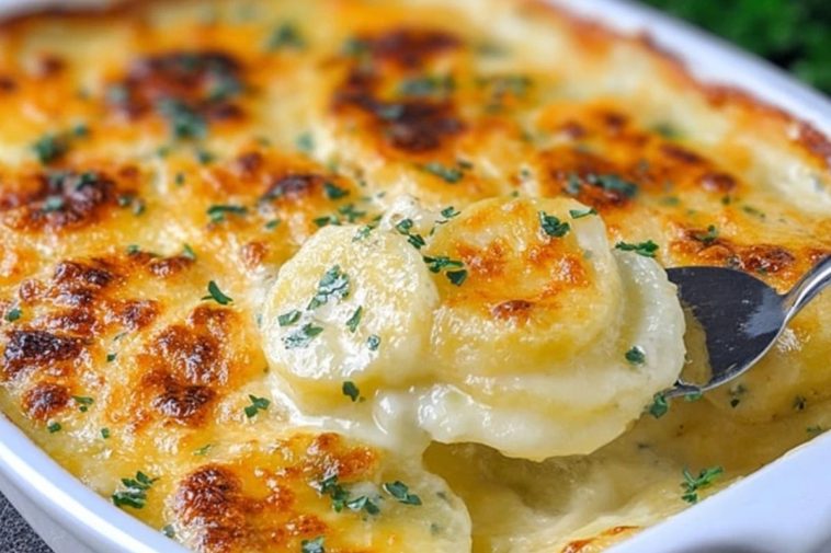 Scalloped Potatoes with Three Cheeses