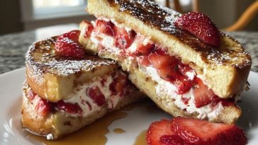 Strawberry Cheesecake Stuffed French Toast