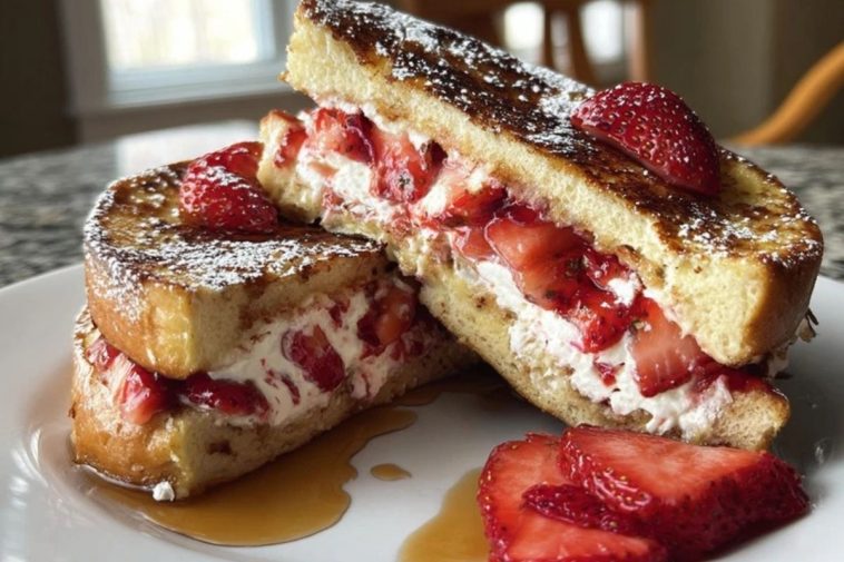 Strawberry Cheesecake Stuffed French Toast