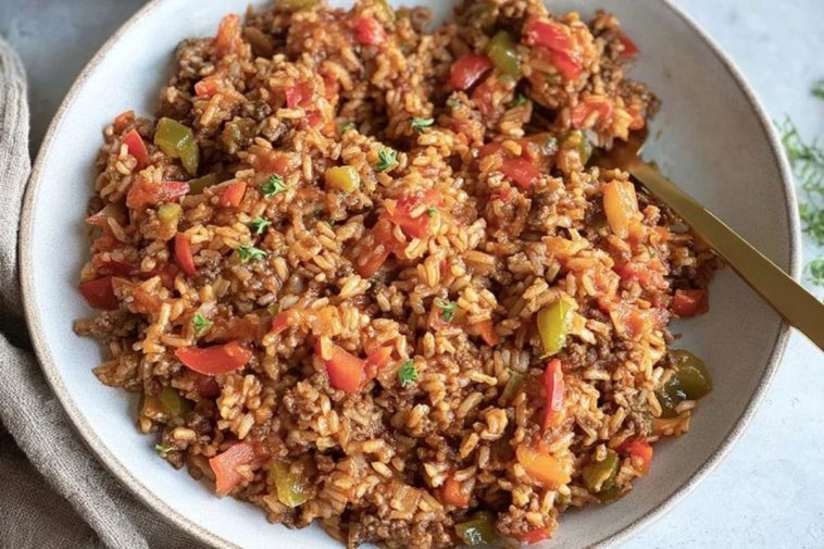 The BEST Unstuffed Pepper Skillet