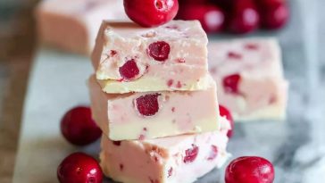White Chocolate Cherry Fudge