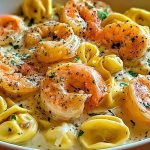 Creamy Tortellini Shrimp Alfredo Delight