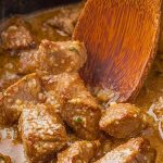 Crockpot Garlic Parmesan Steak Bites