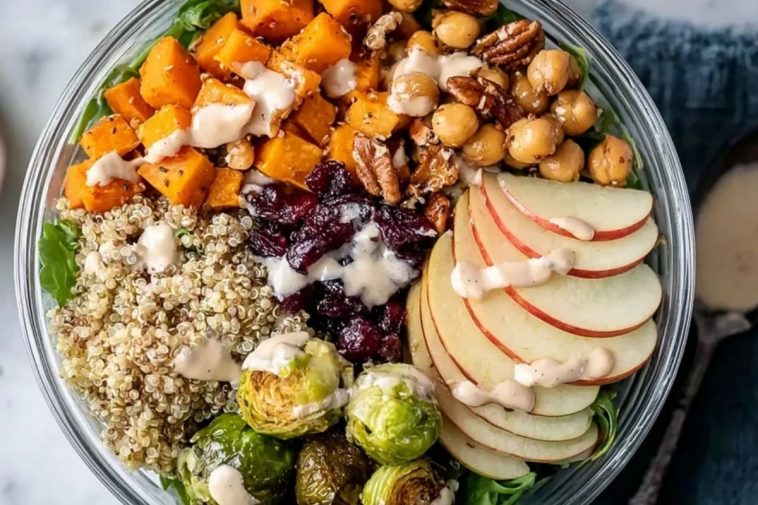 Harvest Quinoa Bowl with Creamy Tahini Dressing