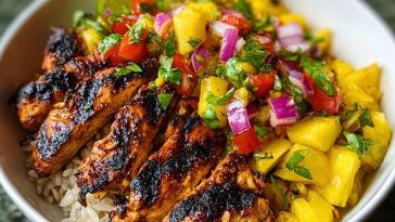 Jerk Chicken Bowl with Pineapple Salsa