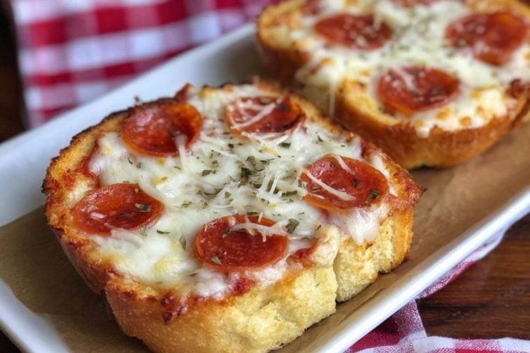 Mini Garlic Toast Pizzas