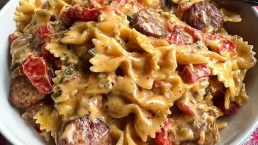 One Pot Creamy Cajun Sausage Pasta